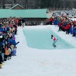 Slush Cup pond skimming contest