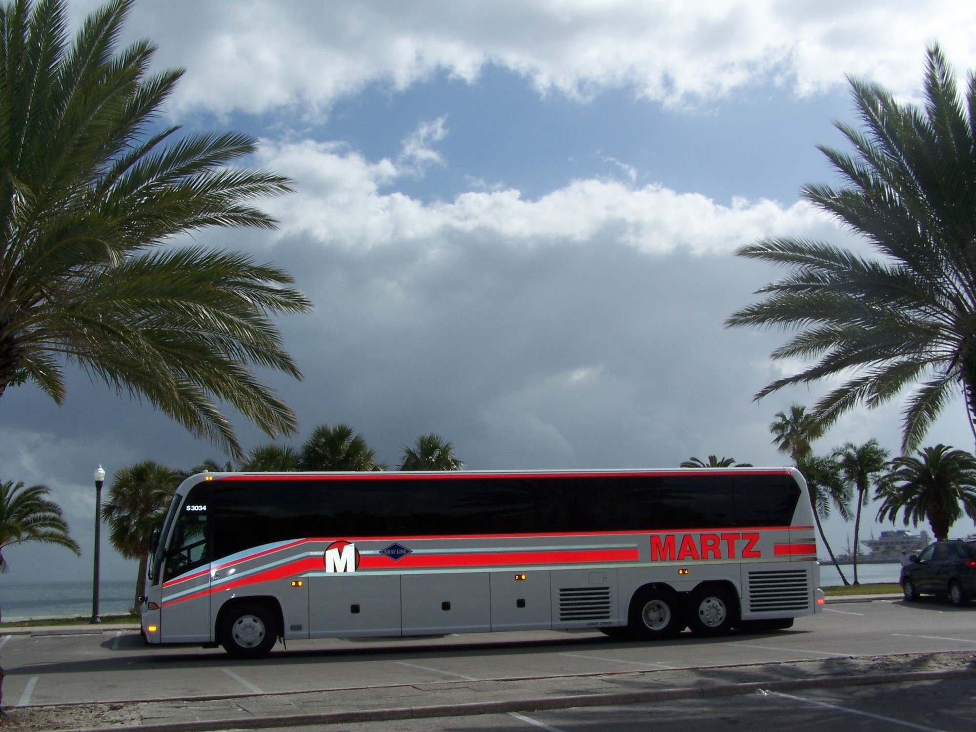 55 passenger motor coach with DVD, WiFi, Lavatory, Storage Bays & much more