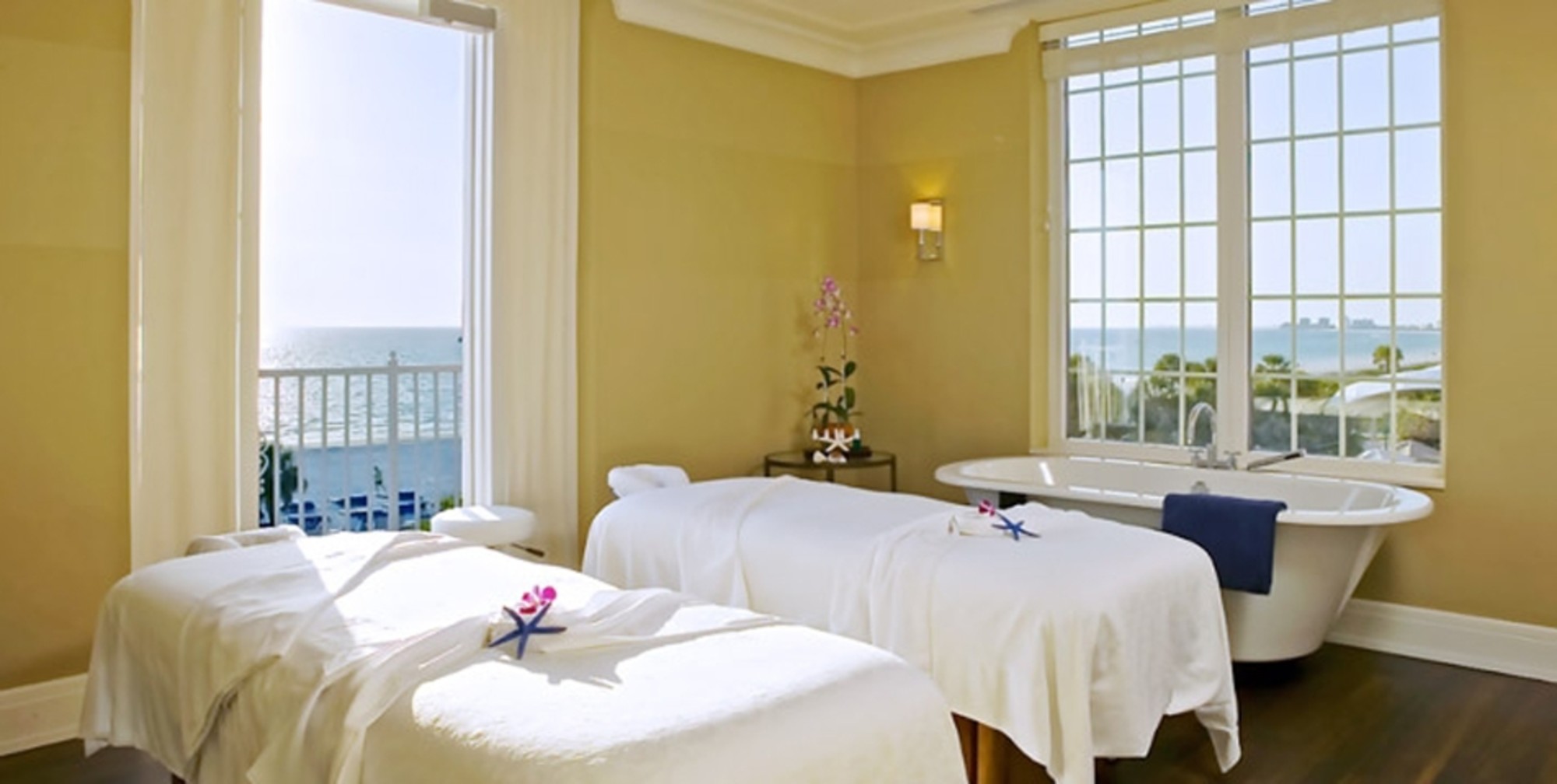 Treatment rooms with Gulf views