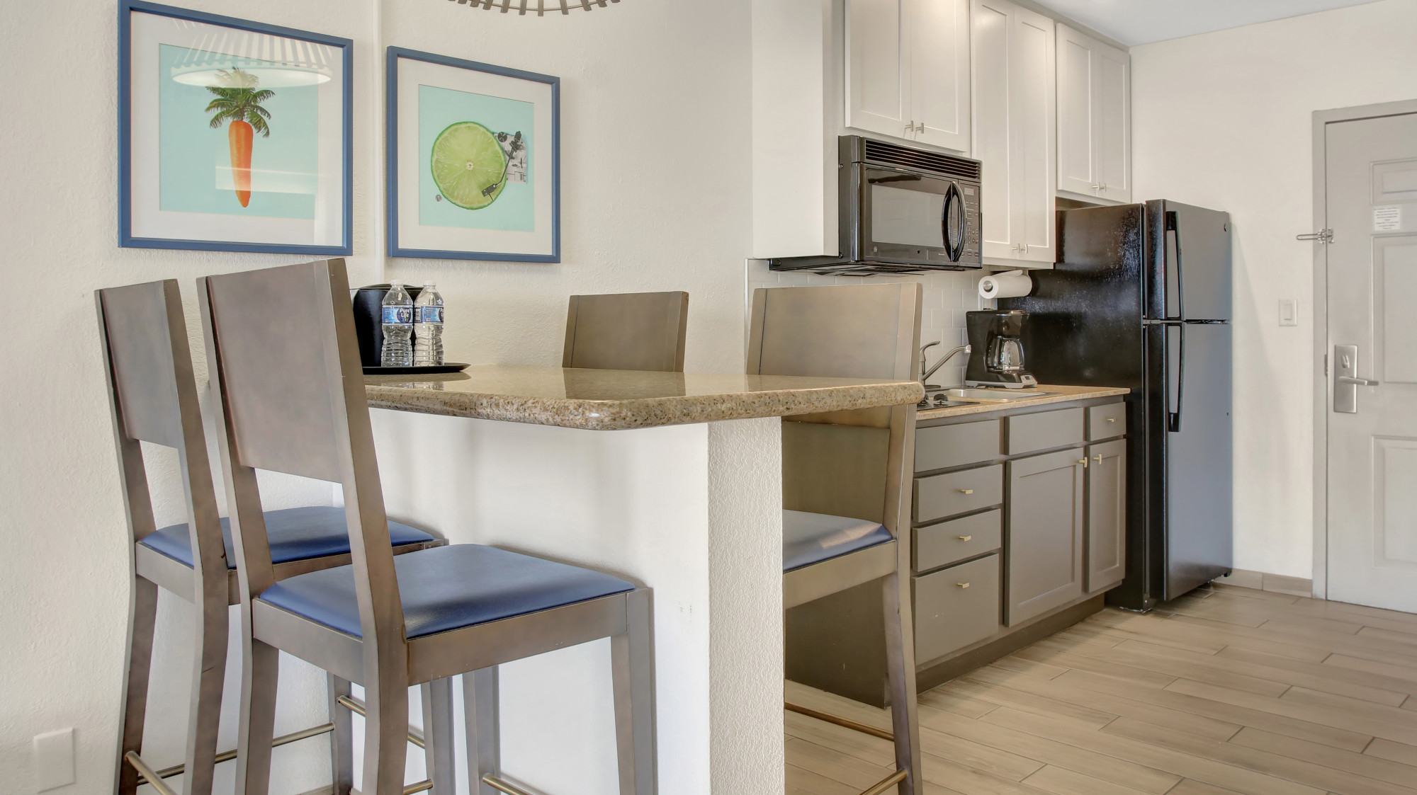 Premium rooms have kitchens and dining areas!