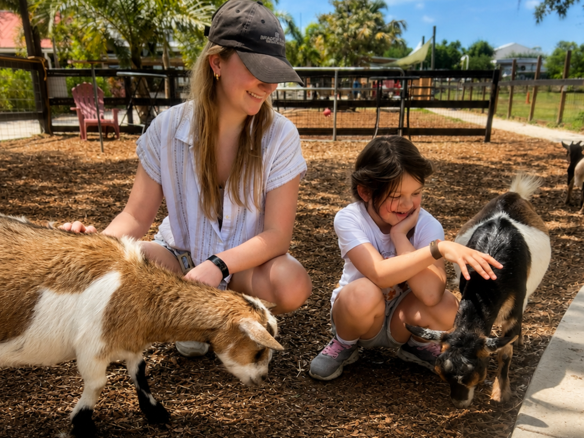 DK farms family petting goats