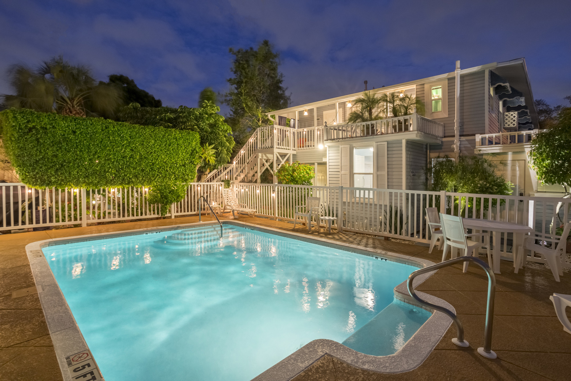 Back of main house & heated pool