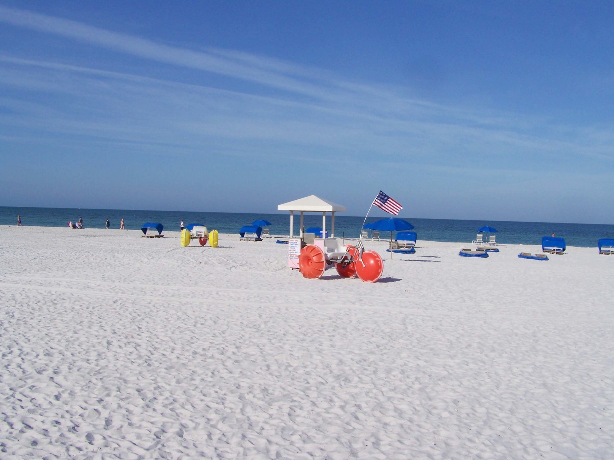 Beach in front of Gulf Strand Resort