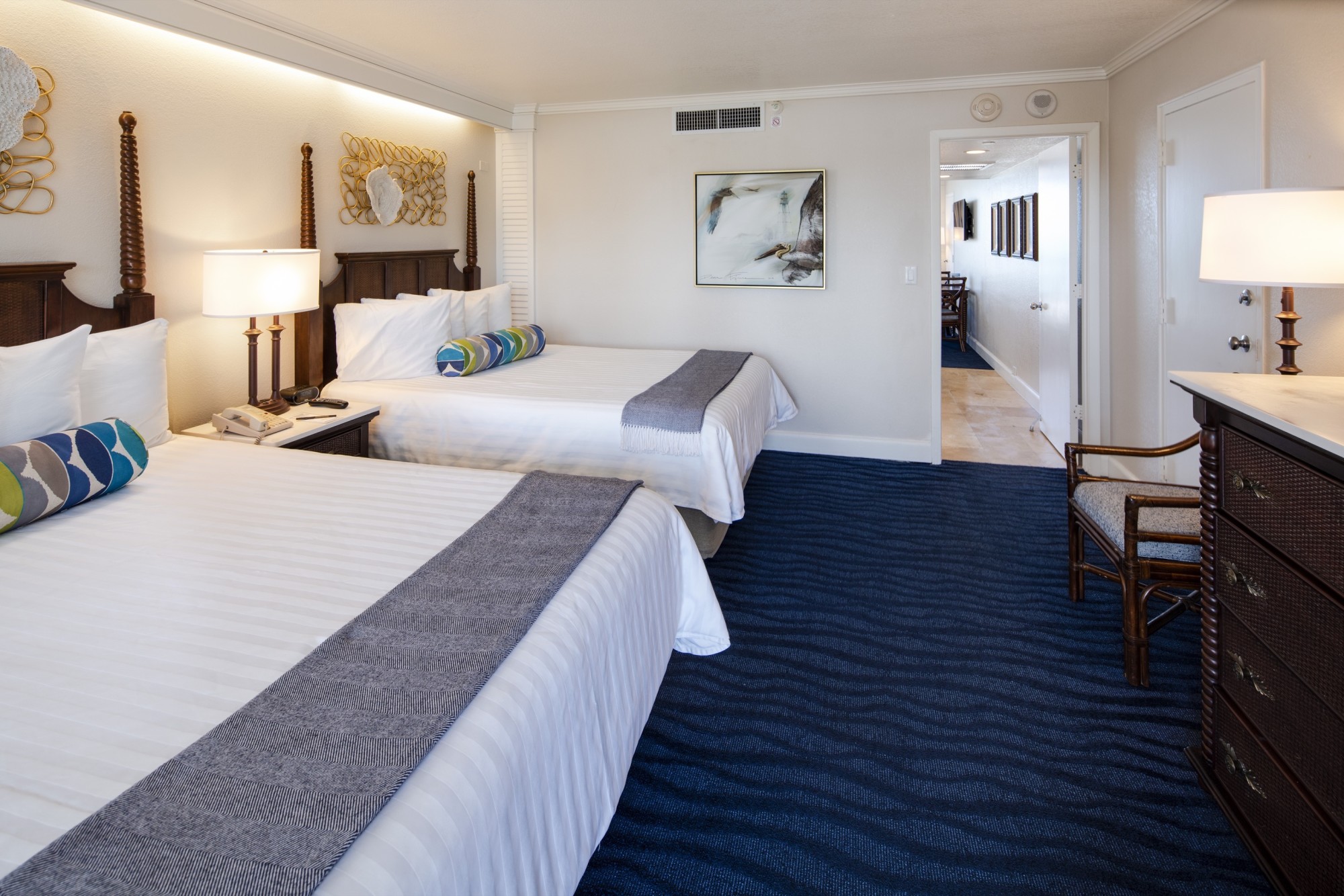 Dive in to the new Florida coastal vibe featured in our renovated guest rooms.