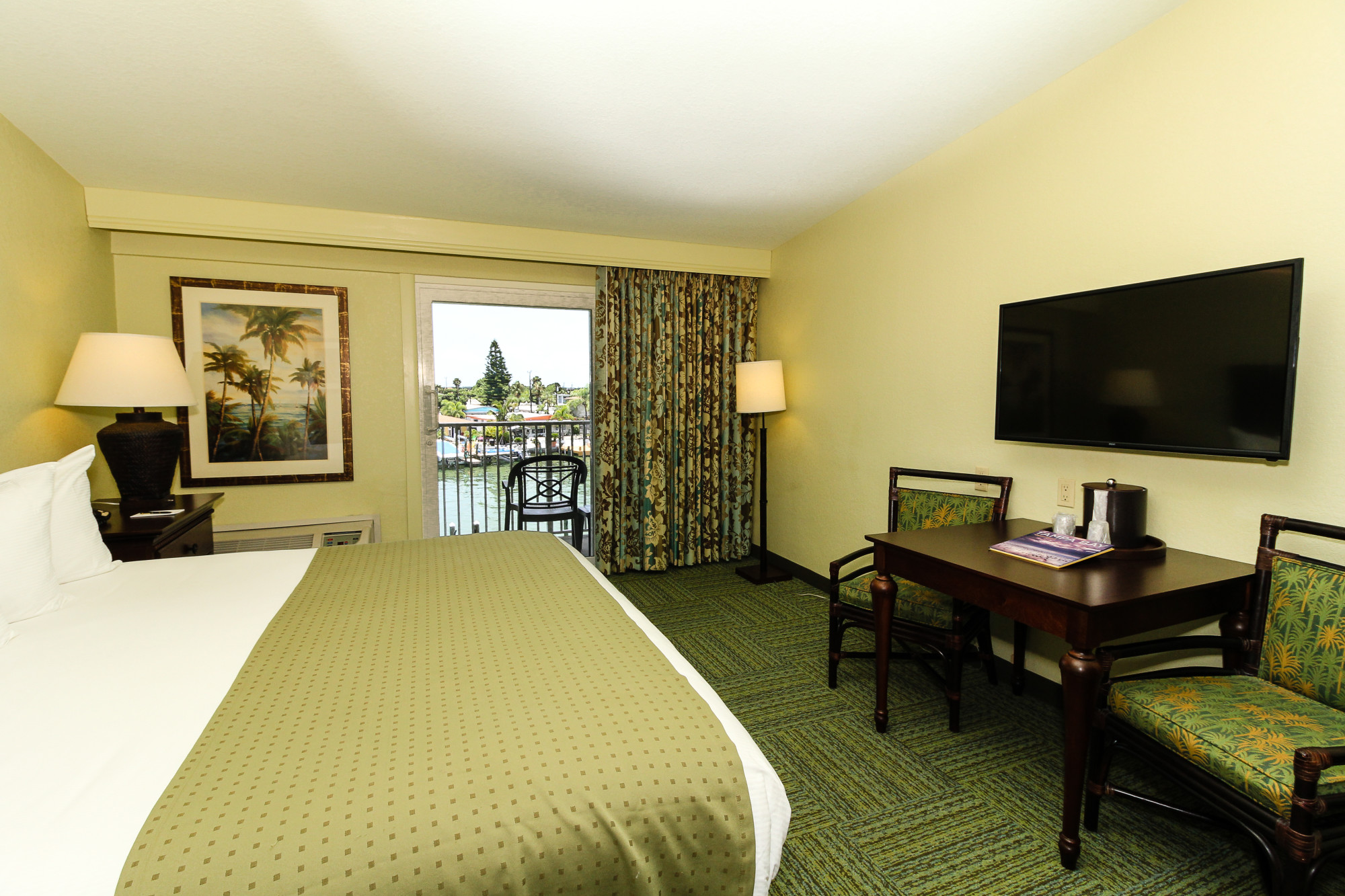 A King Bedded Marina View Room with the most comfortable bed on the beach