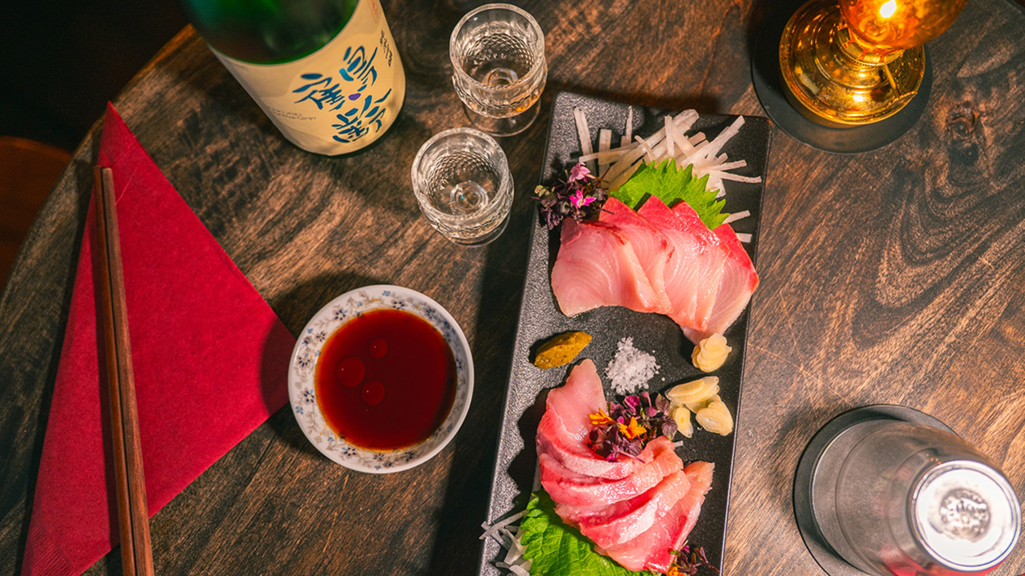 in between days Sashimi Dish with Sake