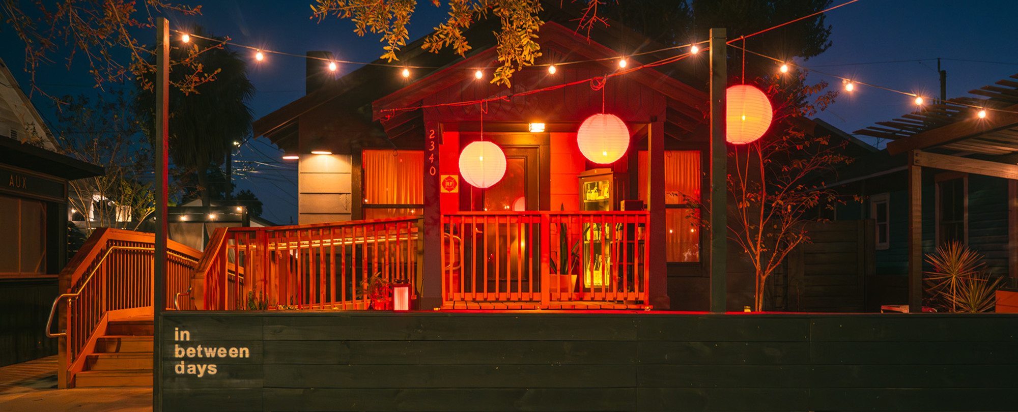 in between days Full Exterior at Night