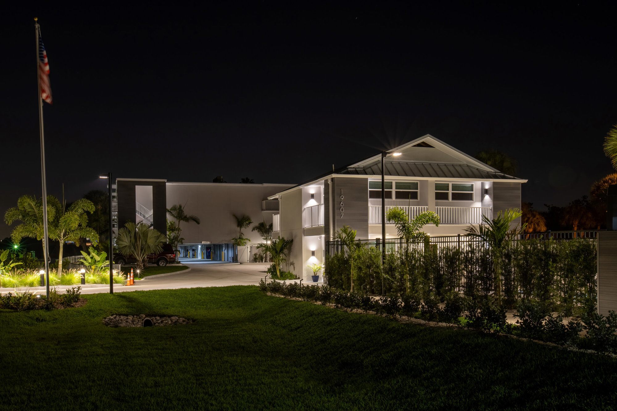 Front exterior night Indian Shores
