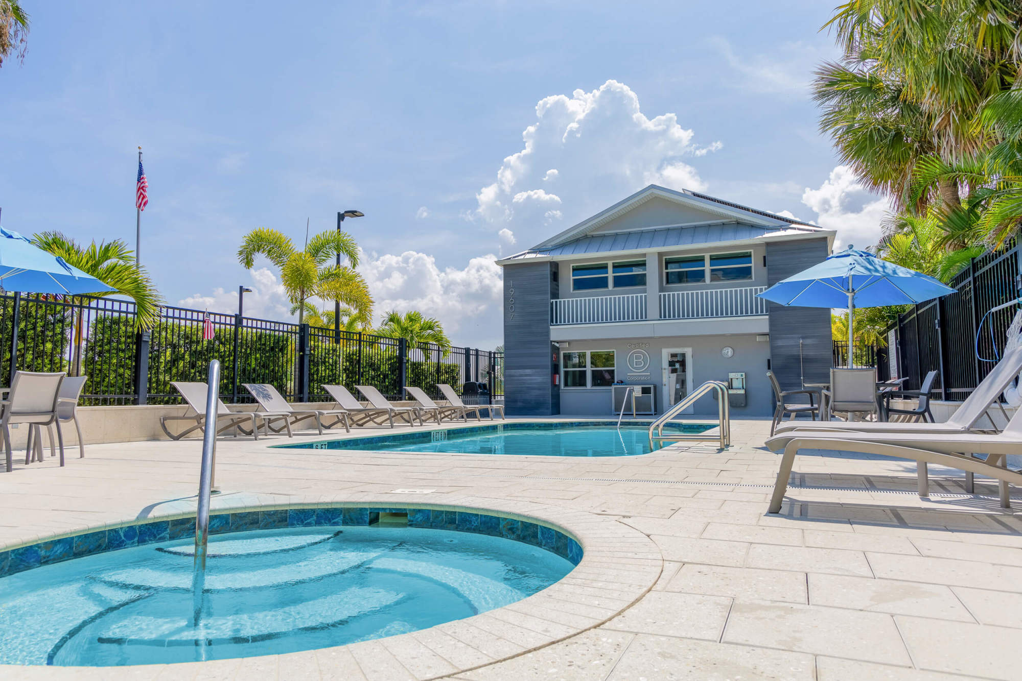 Pool and hot tub at The Fold Indian Shores