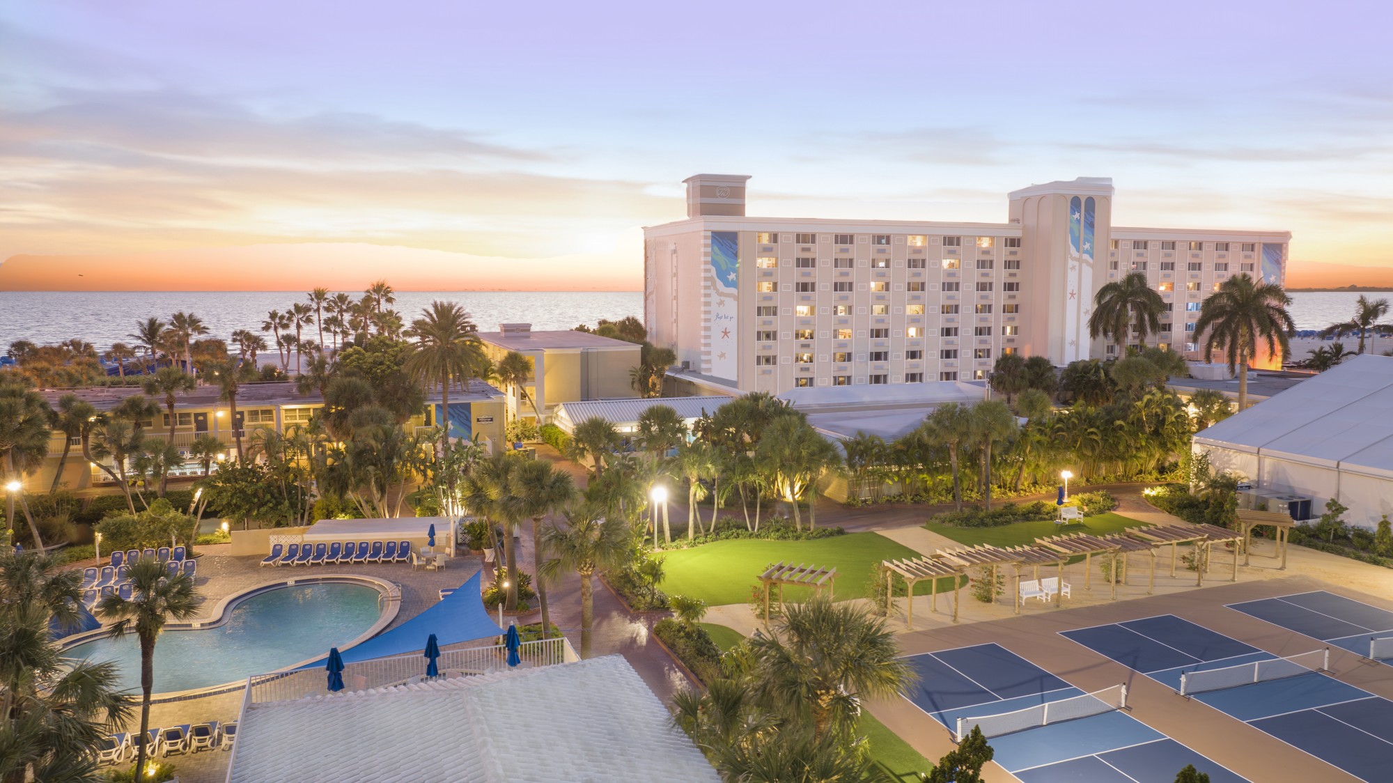 Pickleball Courts and Family Pool at Island Grand