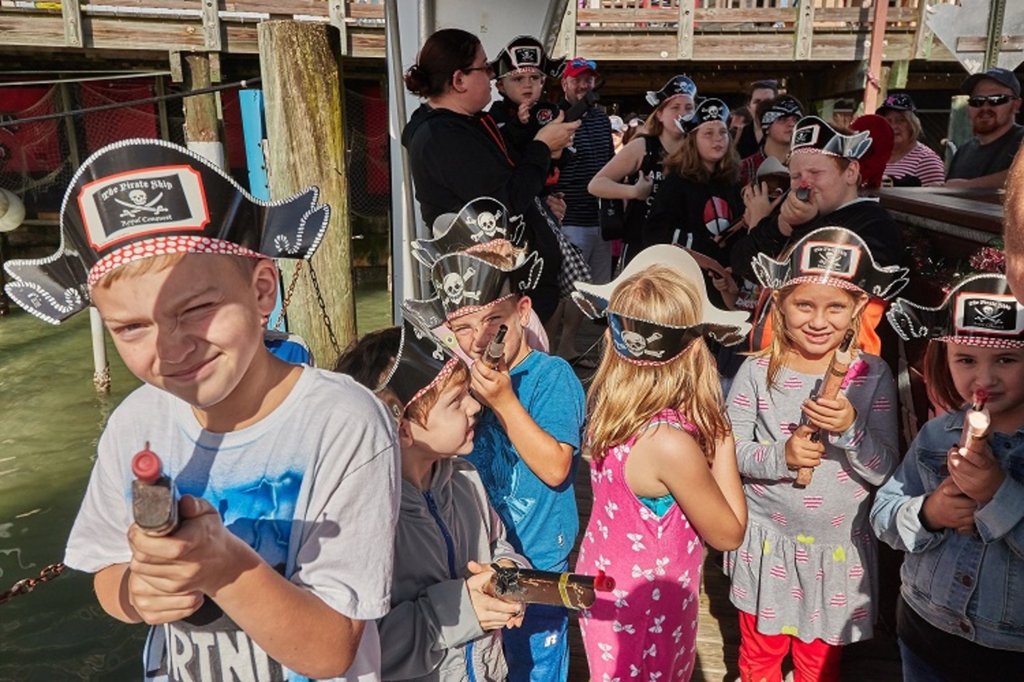 Kids getting ready to pirate