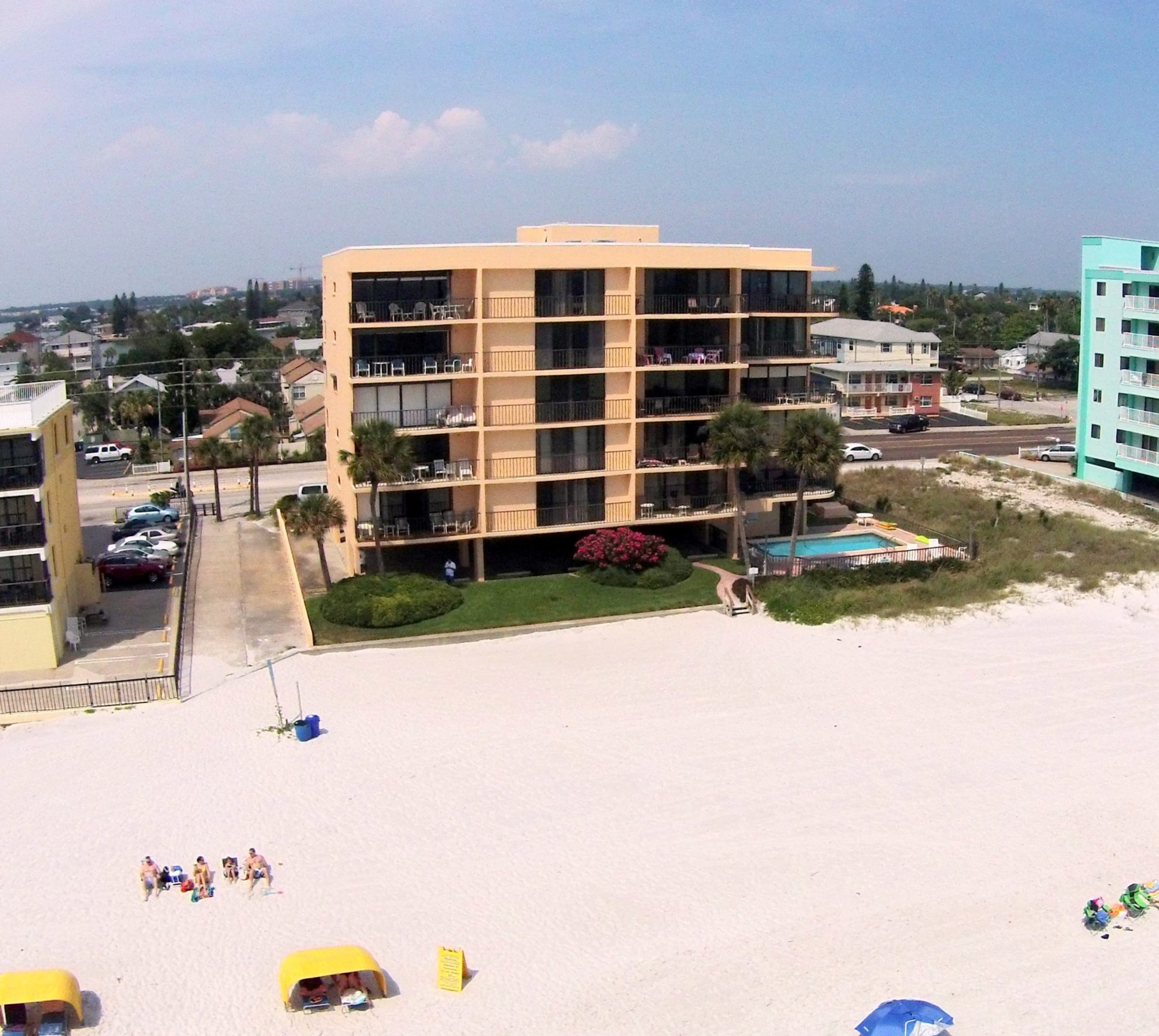 Trillium on Madeira Beach is a small beachfront building with 15 condos and beautiful views.