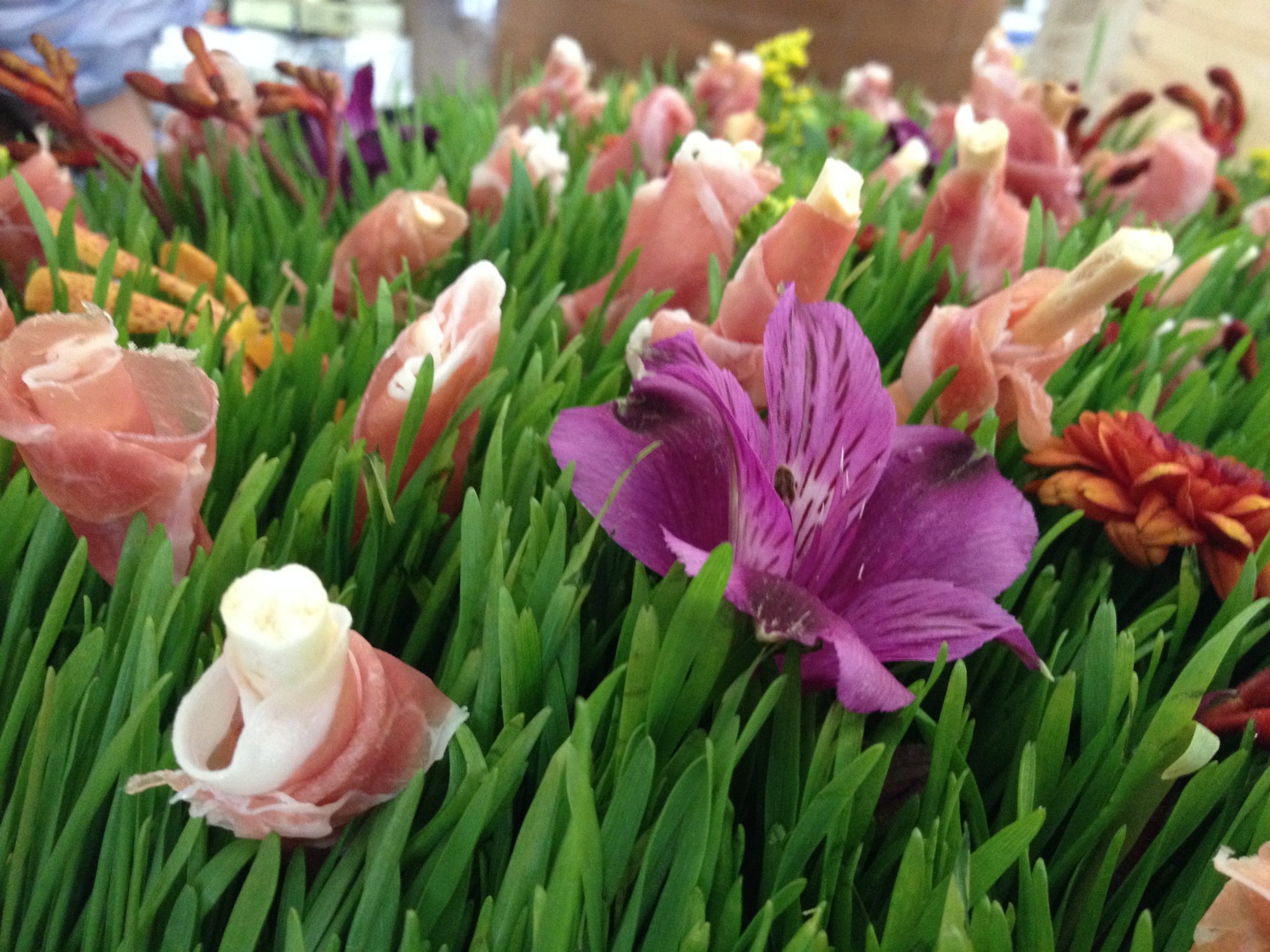 prosciutto floral arrangement from Enjoy Arts & Tastes 2013