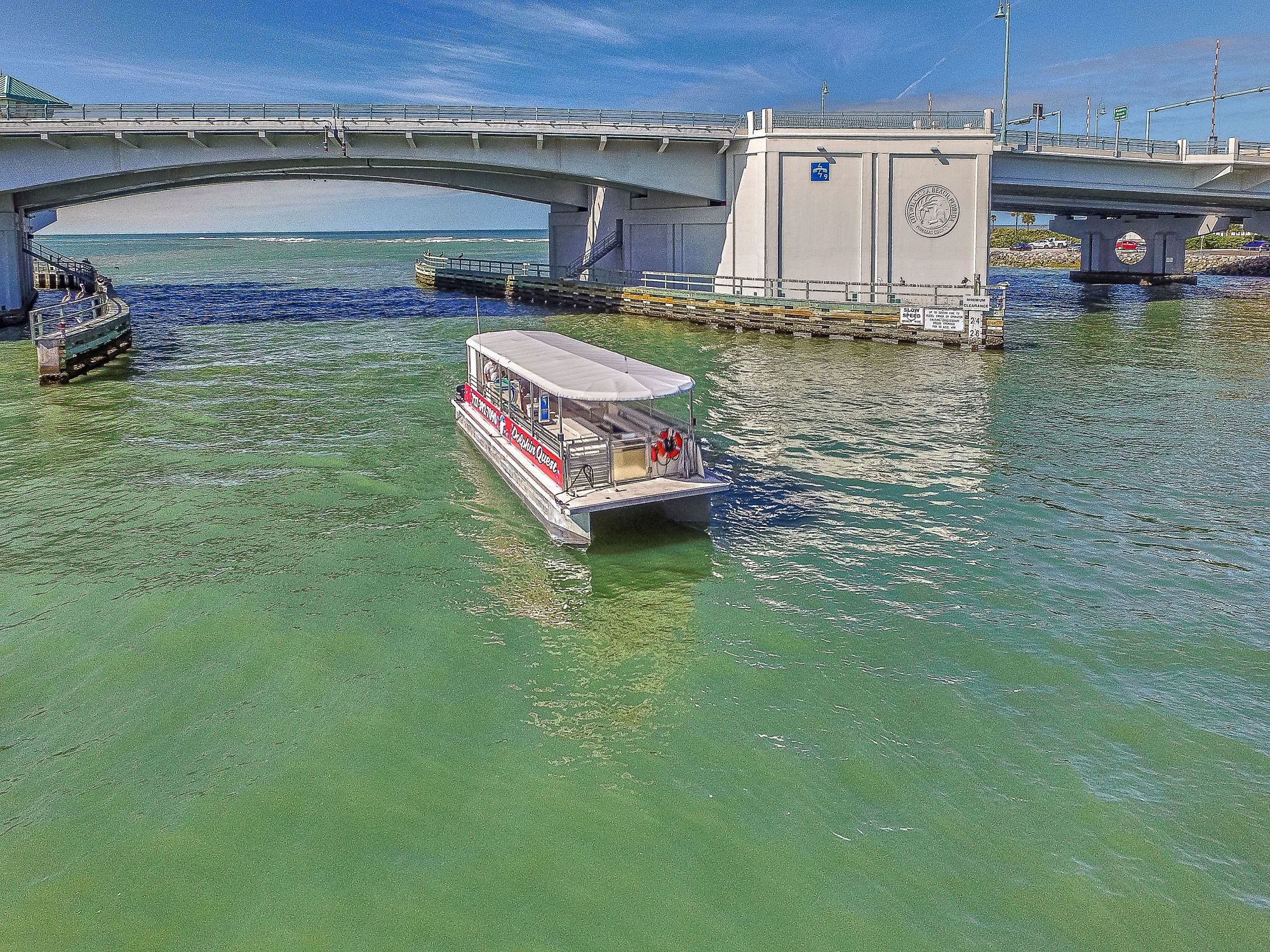 Dolphin Quest under the bridge