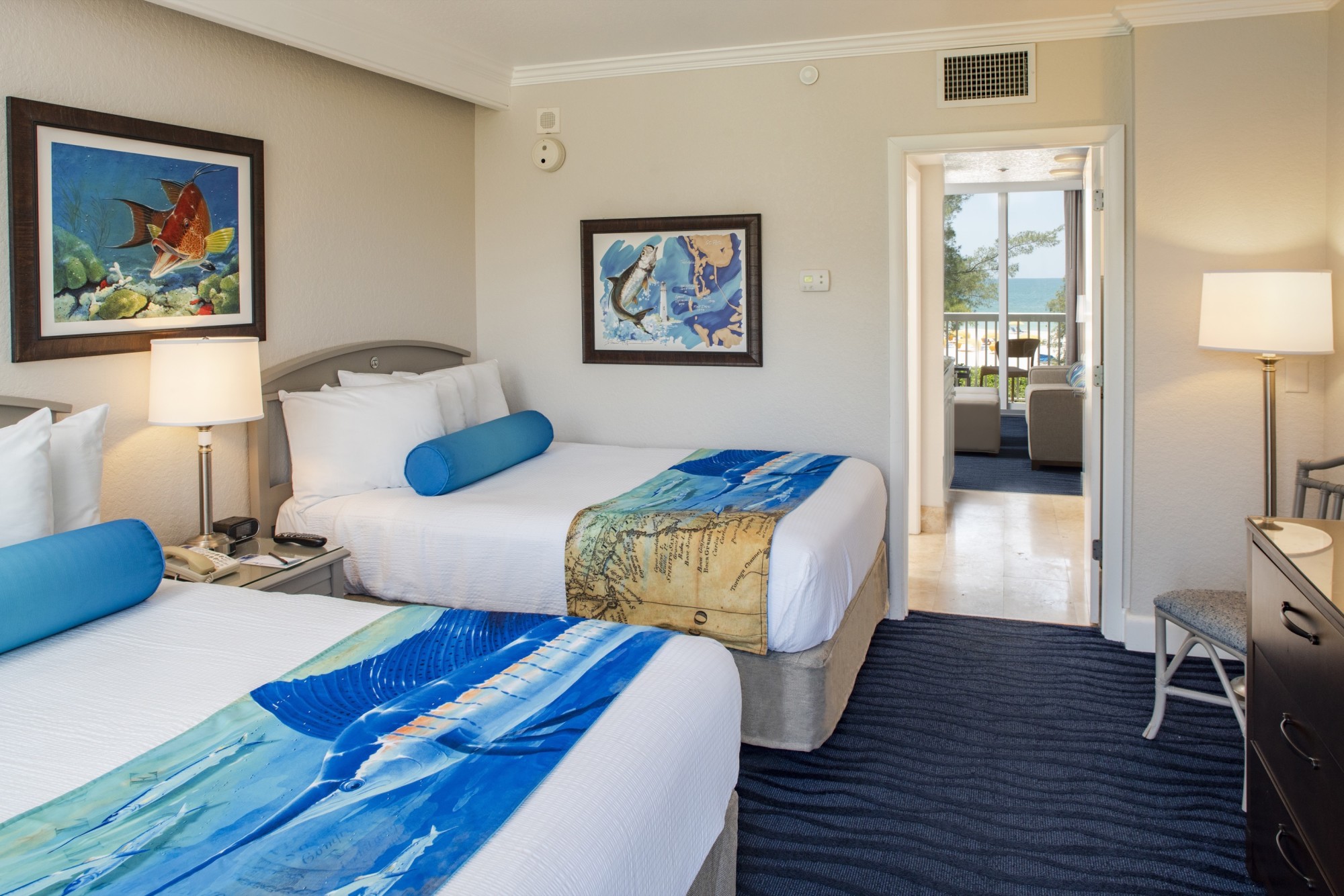 Dive in to the new Florida coastal vibe featured in our renovated guest rooms.