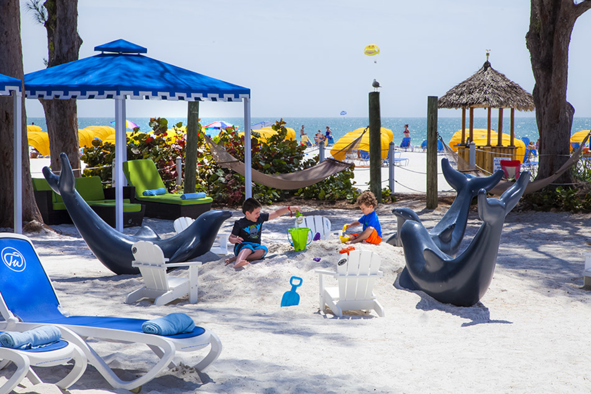 Build sandcastles at The SandPile outfitted with premium sifted sand