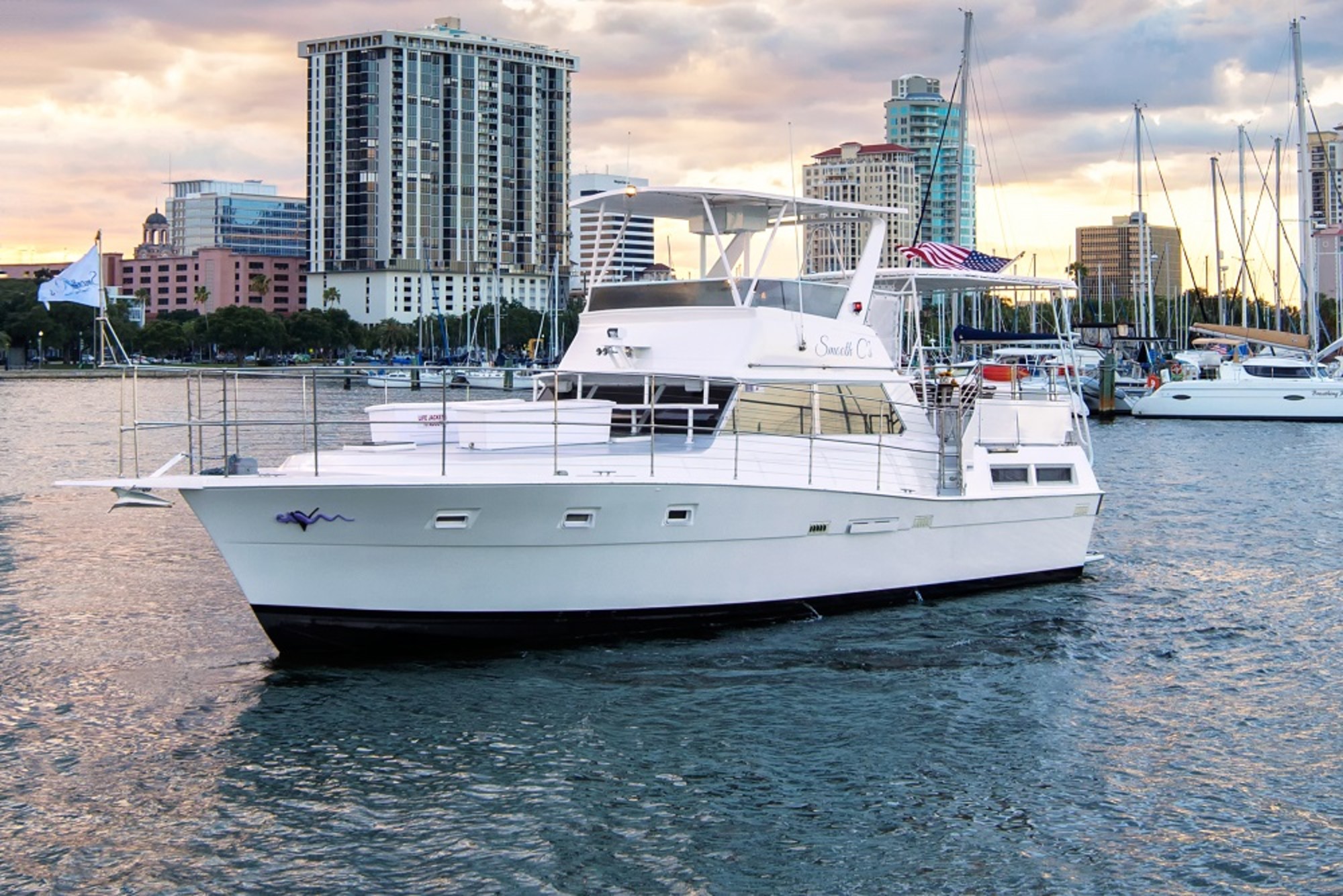 Smooth C's is a 43' Motor Yacht, Coast Guard Inspected for up to 20 passengers plus 2 crew