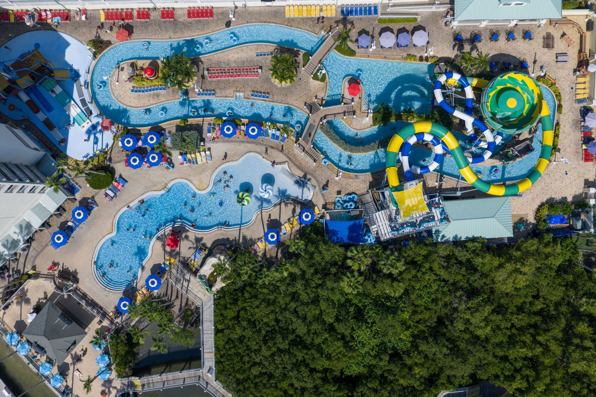 Aerial view of Splash Harbour Water Park