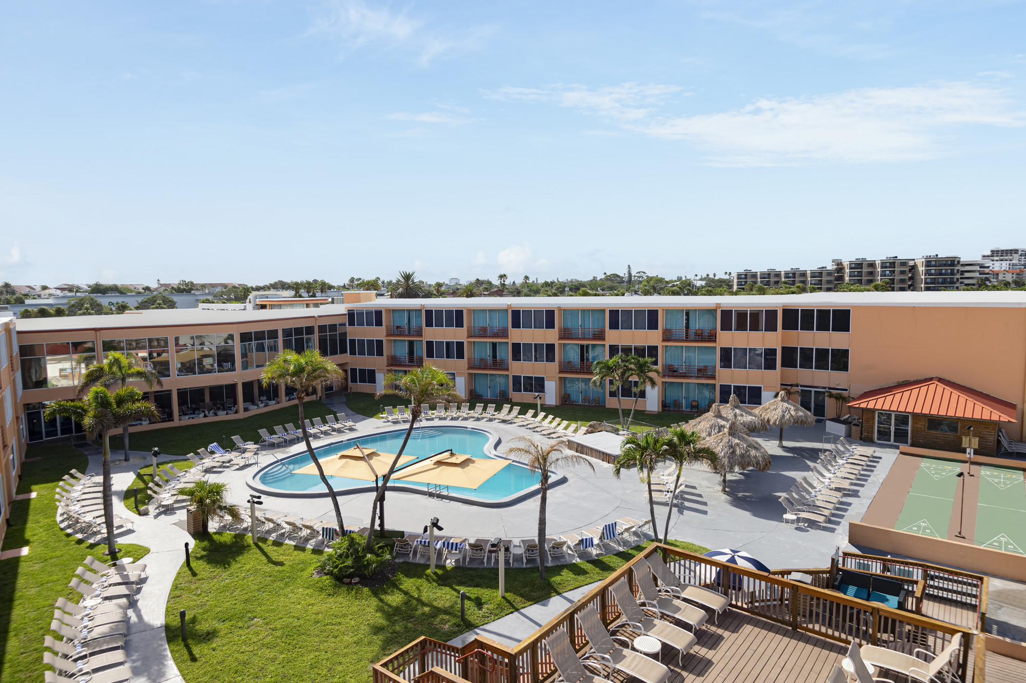 Dolphin Beach Resort_Aerial Pool View