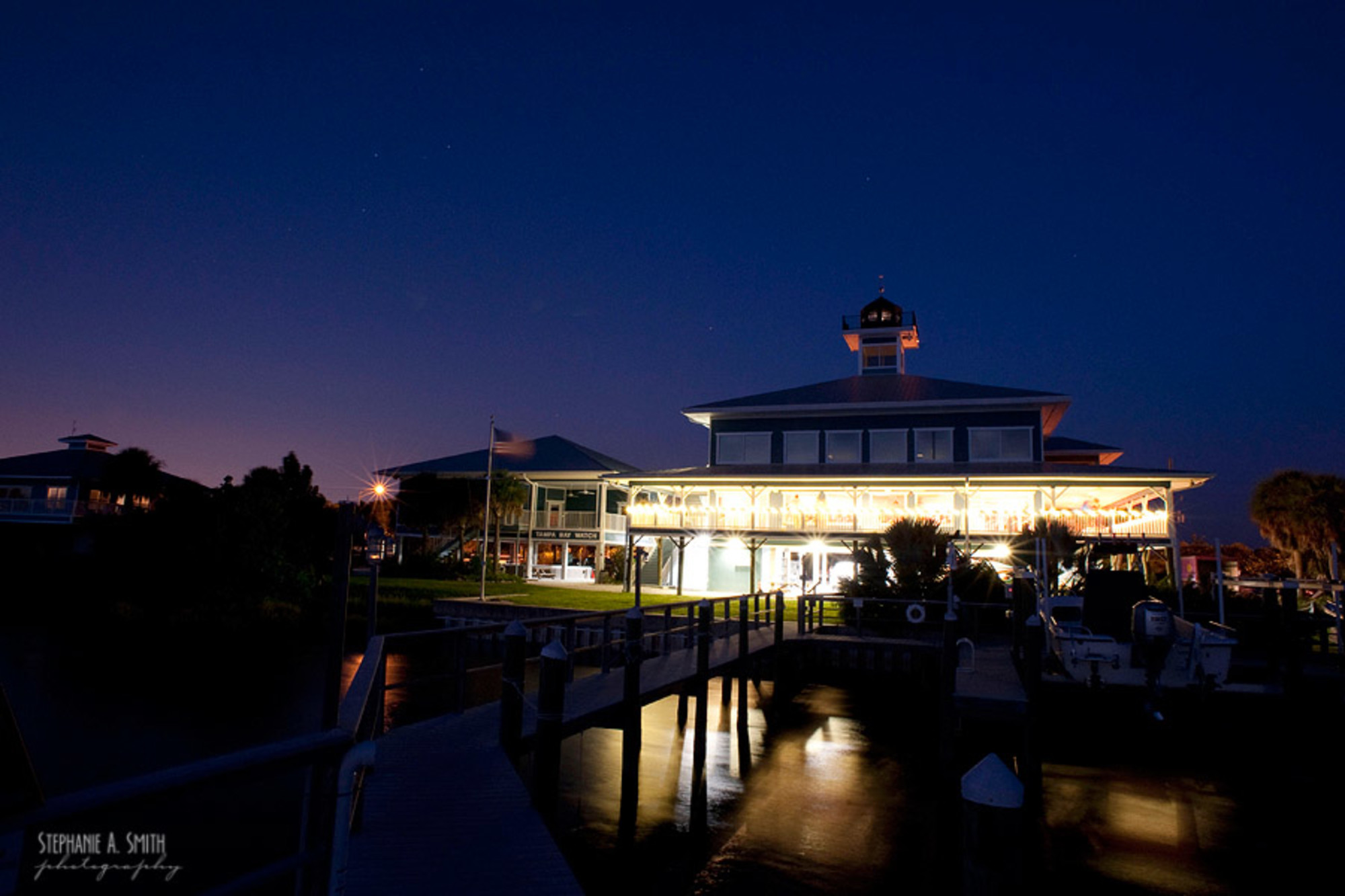 Tampa Bay Watch at night (photo courtesy of Stephanie A. Smith Photography