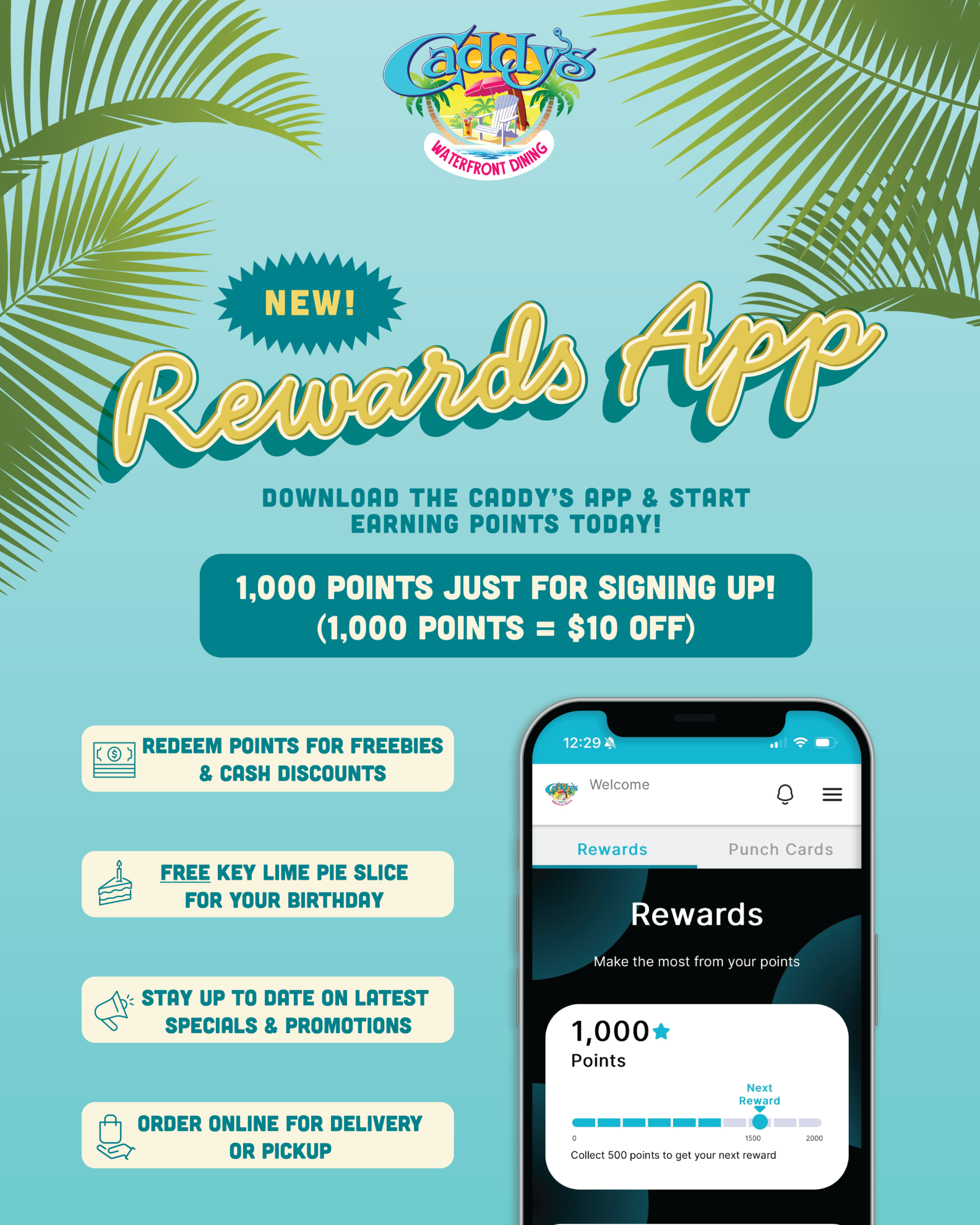 Caddy's Rewards App