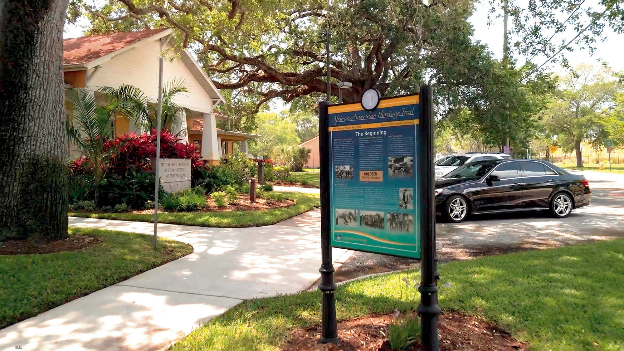 exterior Woodson Museum showing market