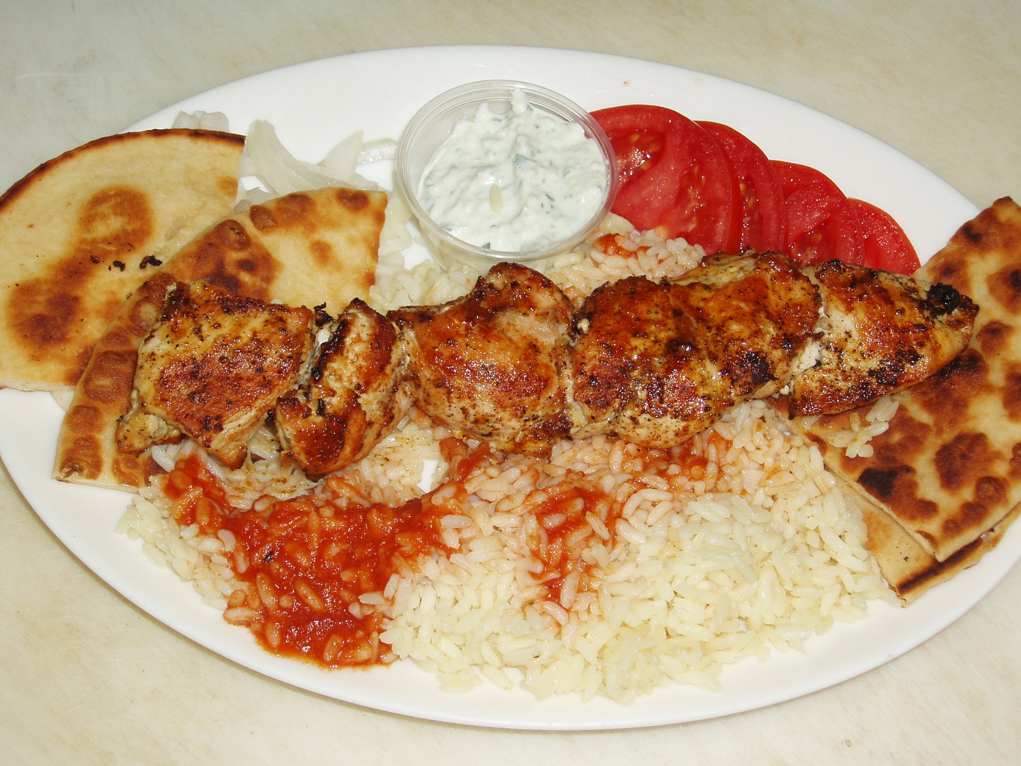 Chicken Souvlaki Platter
