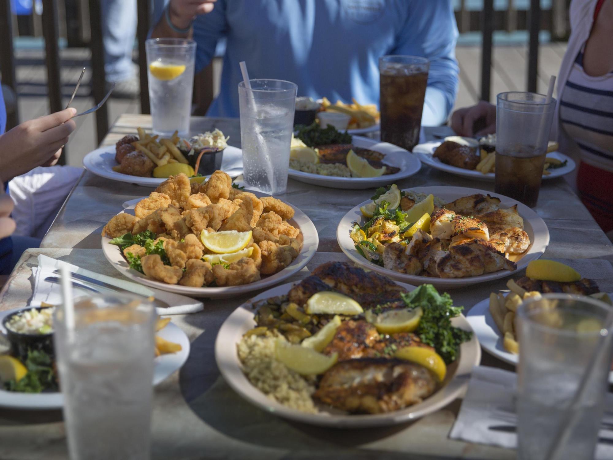 friendly fisherman outdoor table