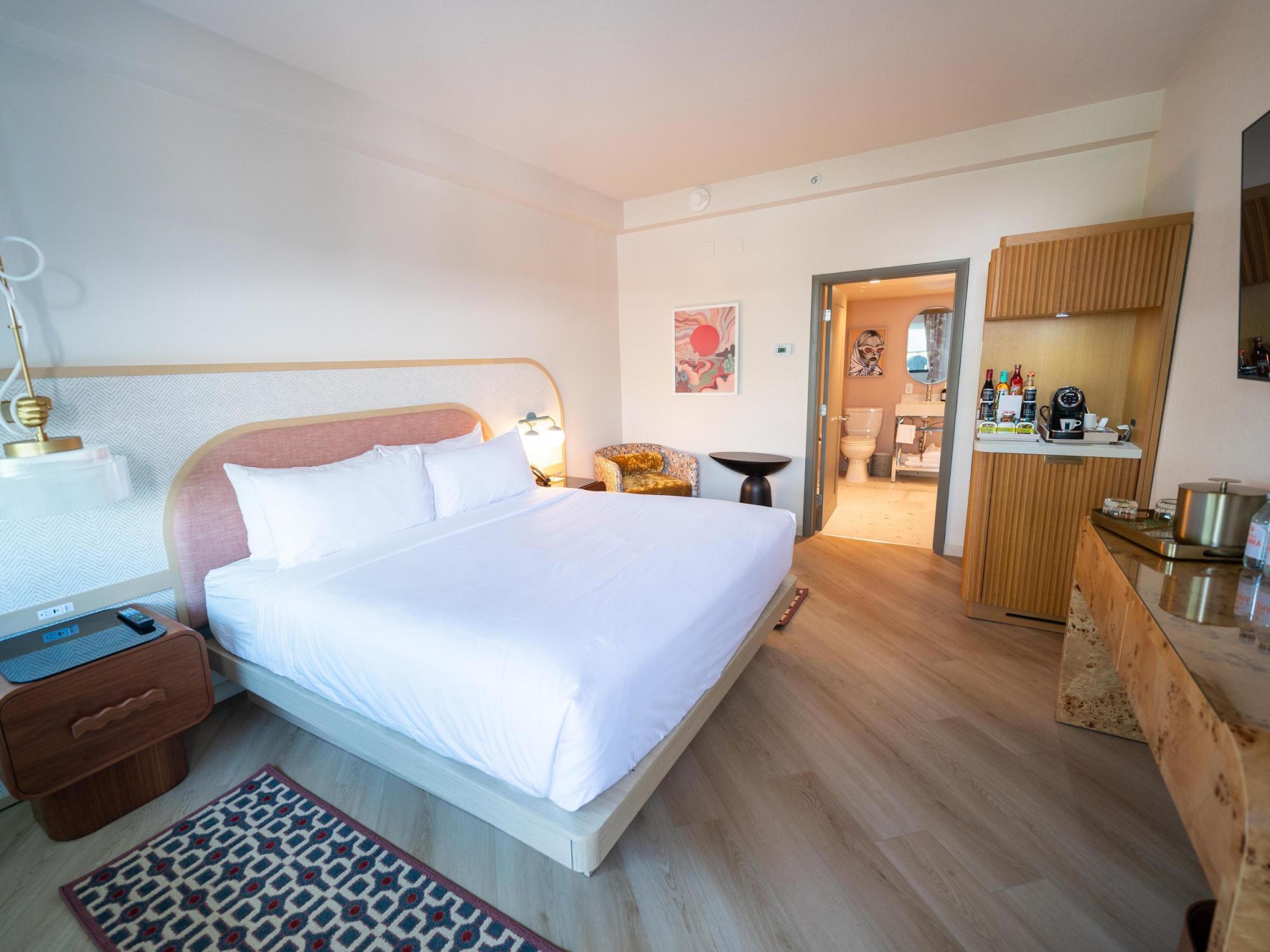 The Luce guest room bed