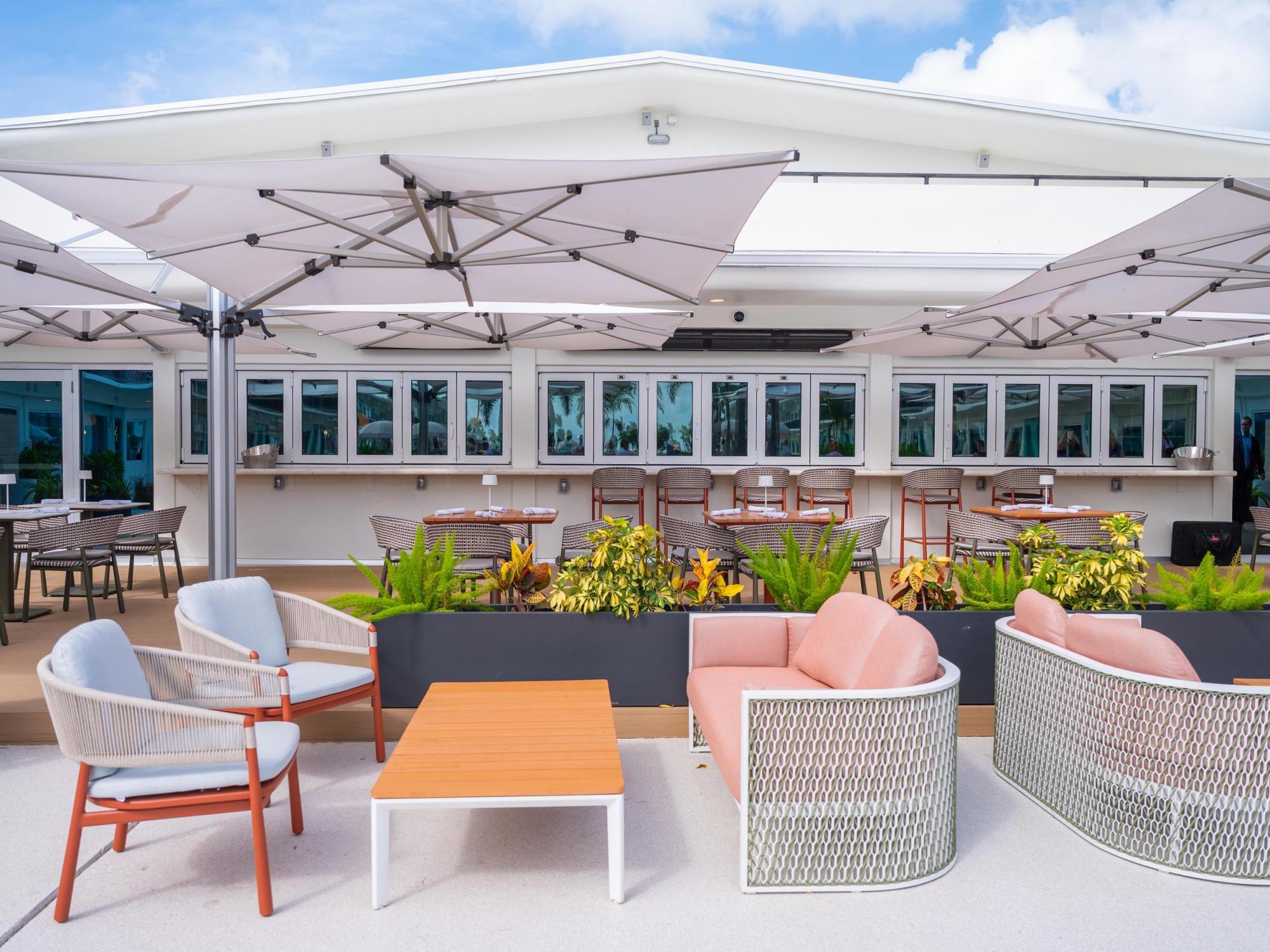 the Luce outdoor lounge area