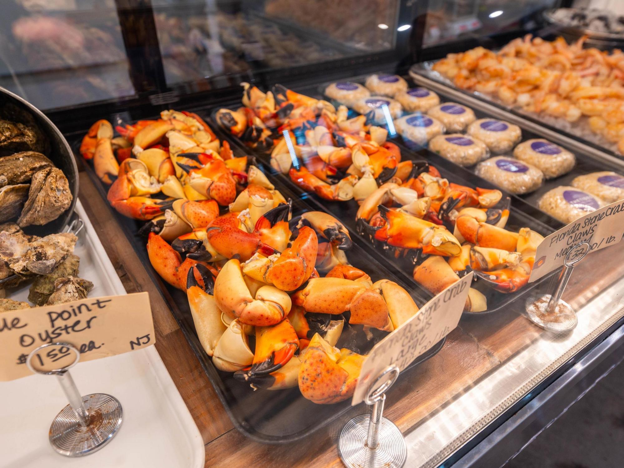 tides market fish counter stone crab