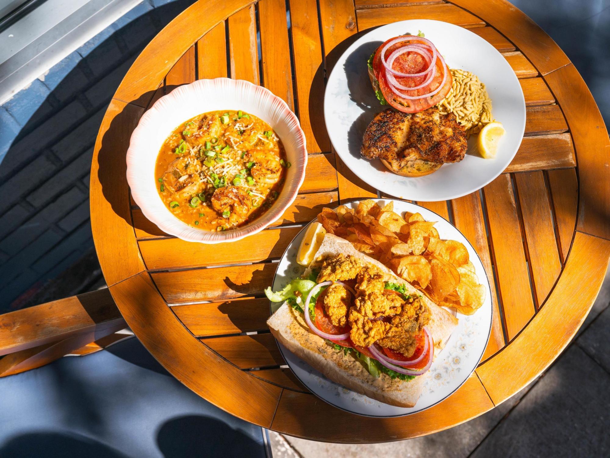 Tides Market table with plates