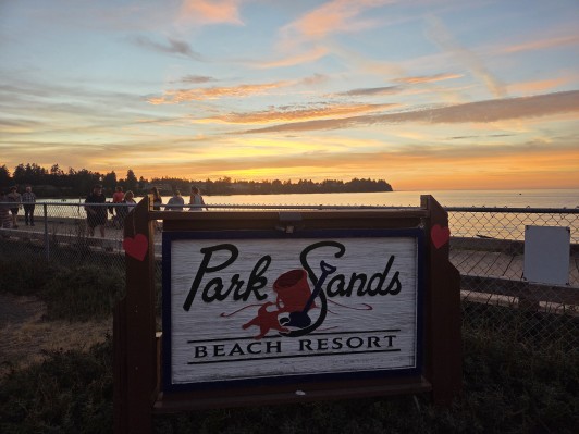 Park Sands Beach Resort Sign