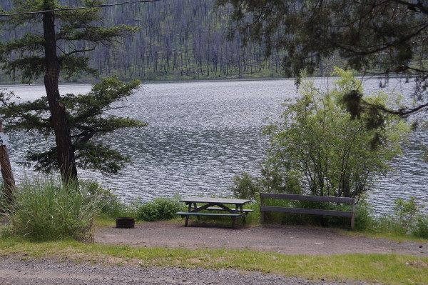 White Moose Resort Lakeside campsite