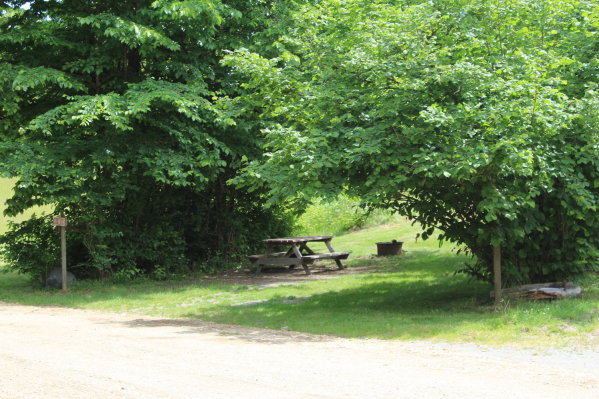 Arrowvale Riverside picnic table firepit