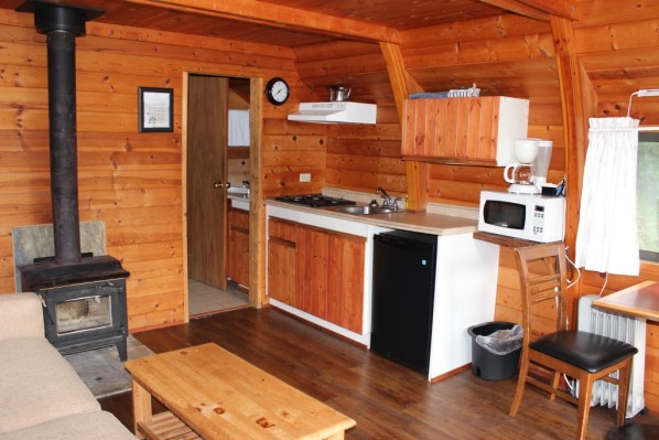 Backeddy Resort vintage cabin interior