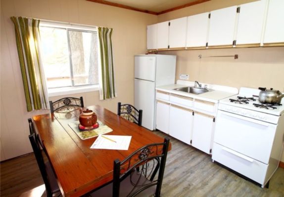 Echo Lake Fishing Resort Cabin Kitchen