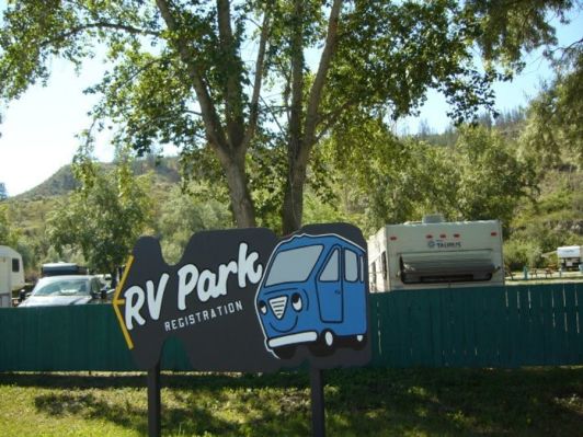 Kamloops RV Park & Storage Welcome sign