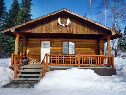 Loon Bay Resort on Sheridan Lake winter cabin