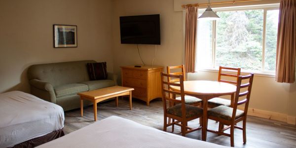 Manning Park Resort mini suite living room
