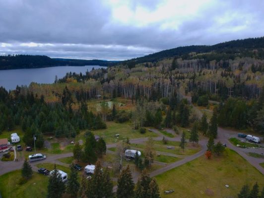 Moosehaven Resort drone shot