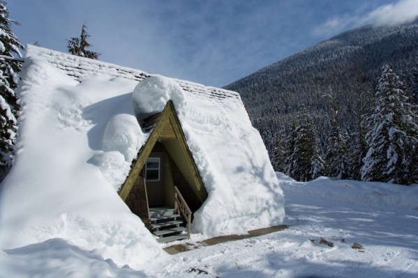 Nakusp Hot Springs, Chalets & Campground snowy