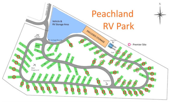 Peachland RV Park Map