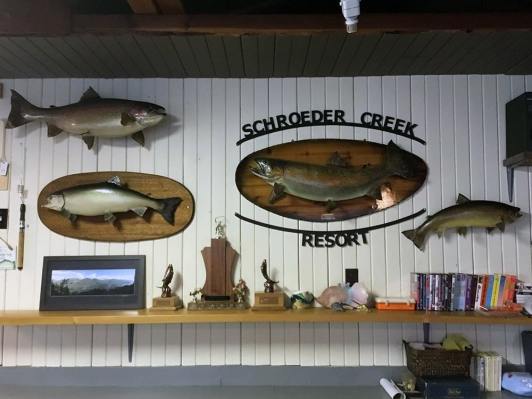Schroeder Creek Resort Fishing Wall