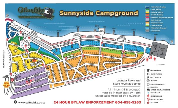 Sunnyside Campground Map