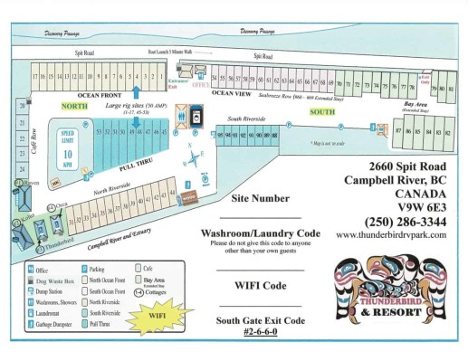 Thunderbird RV Park & Resort Map