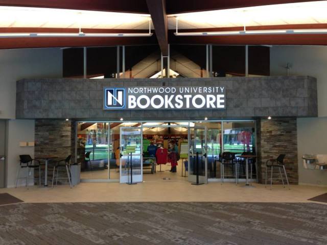 The front of the bookstore