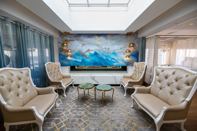Penthouse seating area