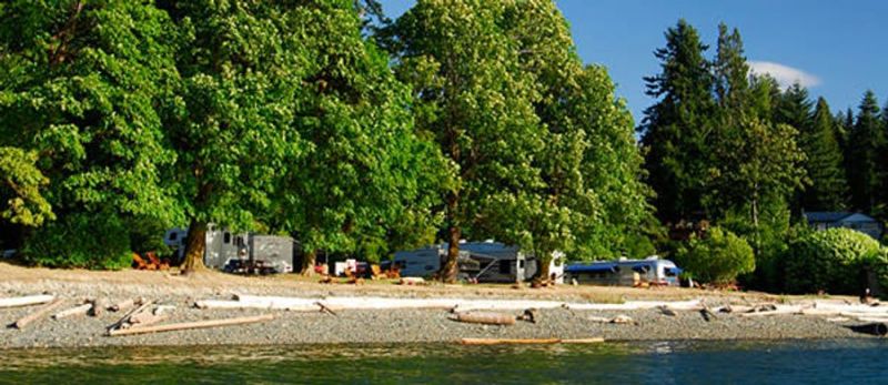 Heriot Bay Inn & Marina Looking at RV Park