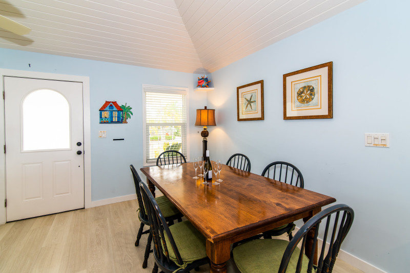 Dining table off the kitchen area